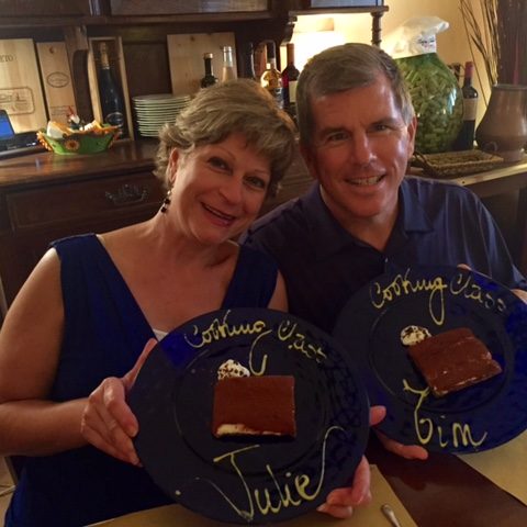 dessert in a cooking class