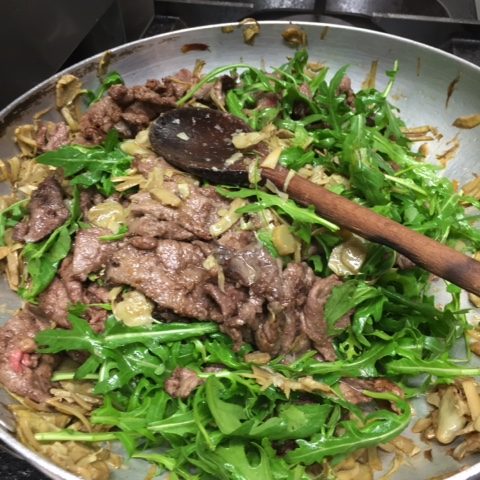 italian dish being cooked